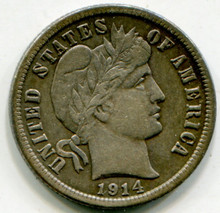 1914   Barber Dime VF