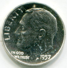 1957 Roosevelt Dime PR65