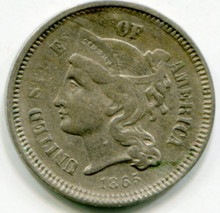 1865 Three Cents F15