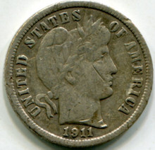 1911-D Barber Dime F
