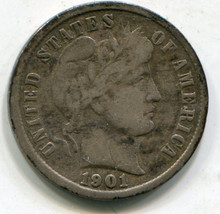 1901 (F-15) Barber Dime 