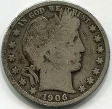 1906-O (VG10) Barber Half Dollar