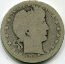 1892-O (AG) Barber Quarter