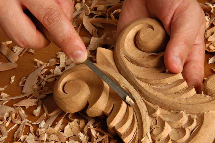 Carving wood 