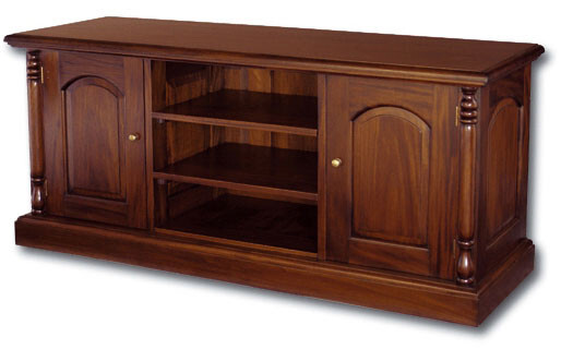 colonial-style mahogany TV stand