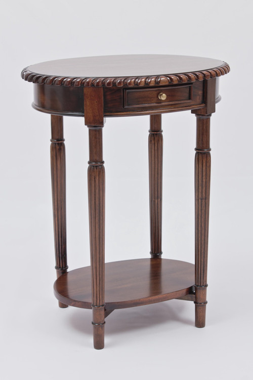 Chippendale Oval End Table