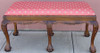 Antique Chippendale Upholstered Bench