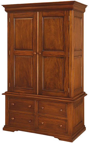 French Sleigh Wardrobe with Drawers