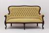 Grandfather Sofa in Yellow Softknit Fabric