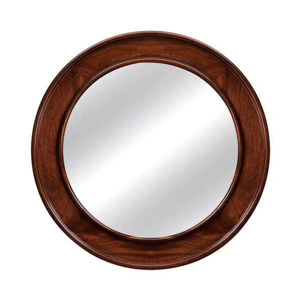 Mahogany Circular Mirror - Small