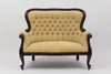 Grandfather Settee in Yellow Softknit Fabric