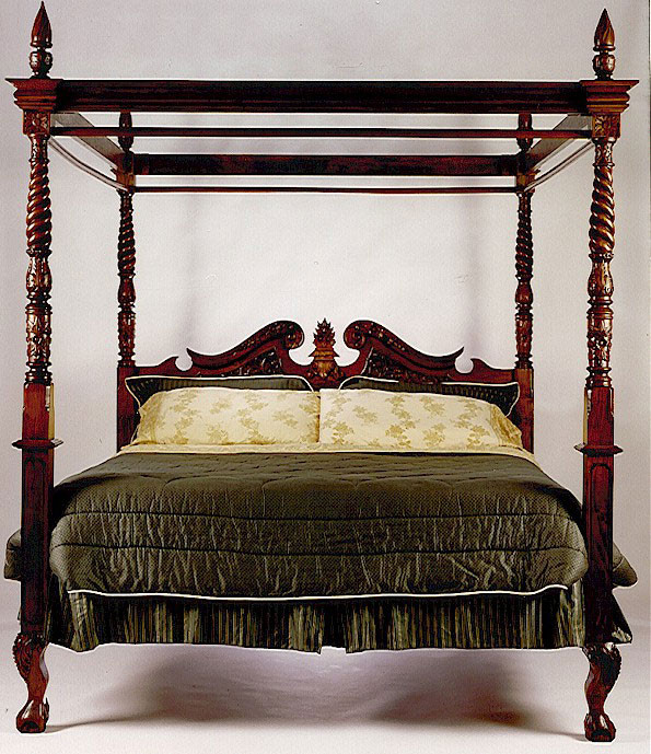 King-Size Four-Poster Canopy Bed