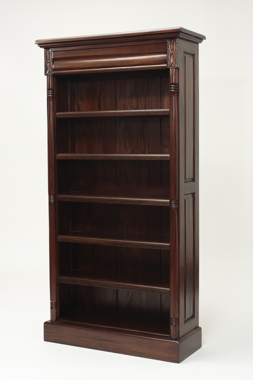 Tall Colonial Mahogany Bookshelf 