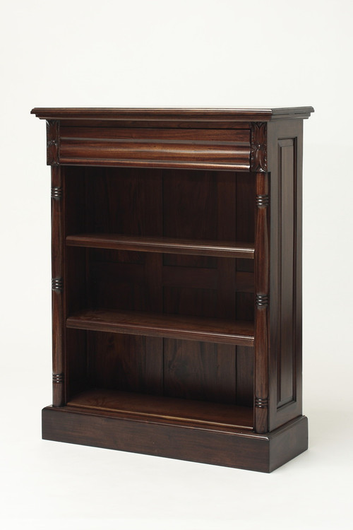 Short Colonial Mahogany Bookshelf Laurel Crown Furniture