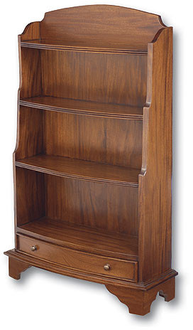 Small Wooden Bow Front Bookshelf Laurel Crown Furniture