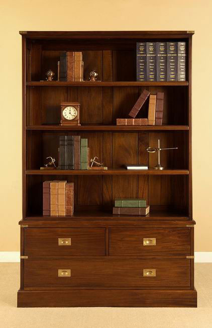Military Bookshelf With Drawers Laurel Crown Furniture