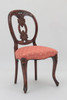 French oval back chair in pink fabric