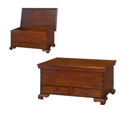 Mahogany Blanket Chest with Drawers