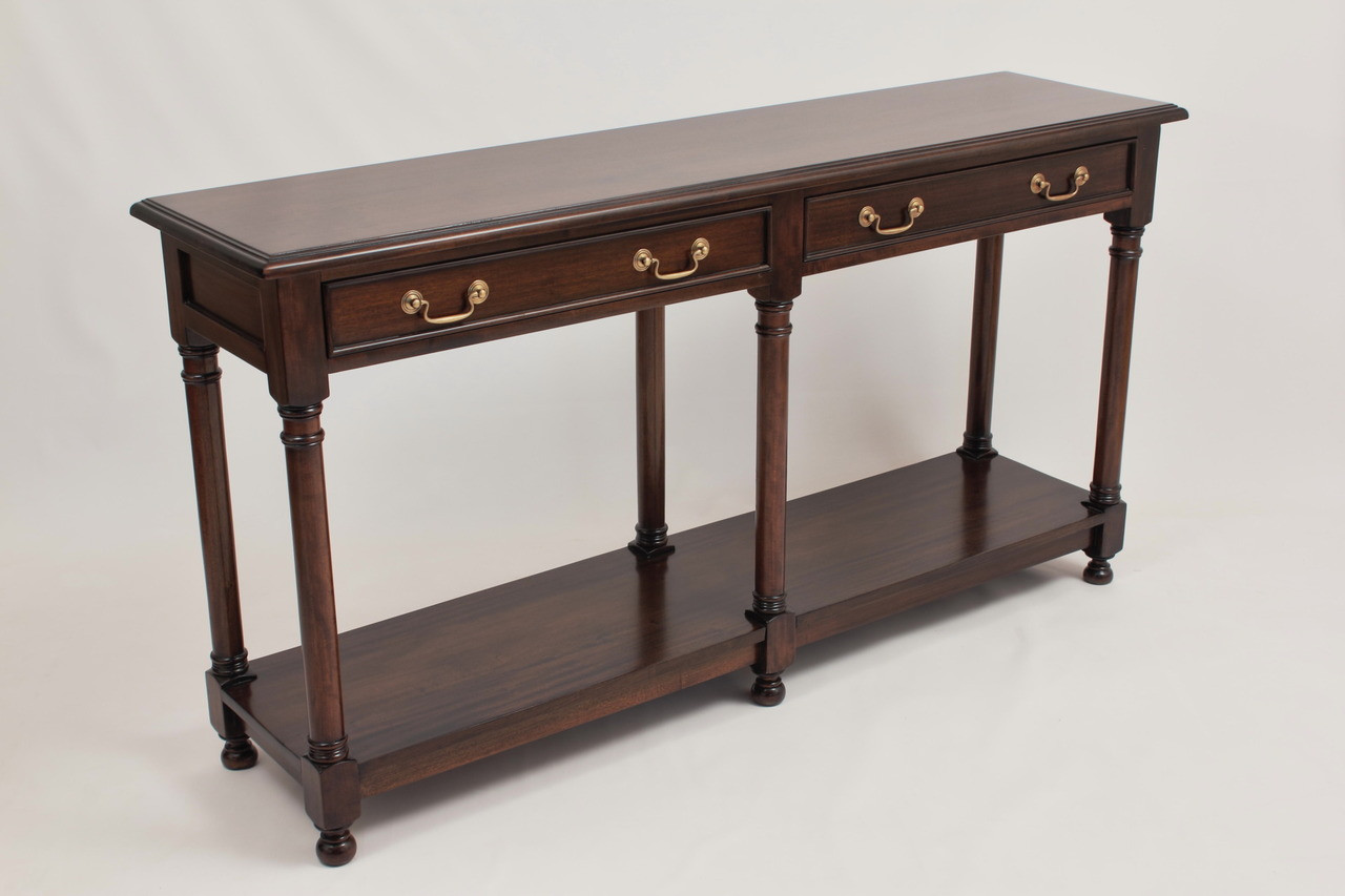 Ziek persoon strelen probleem Mahogany Console Table with Drawers | Laurel Crown Furniture