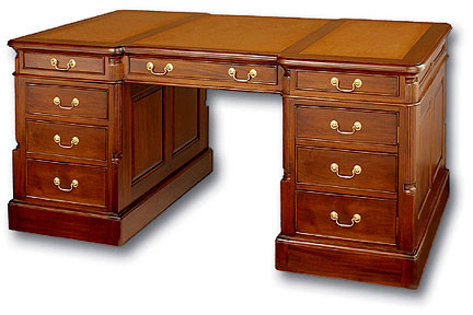 Antique Reproduction Partners Desk Laurel Crown Furniture Antique Reproduction Partners Desk - Antique Reproduction Partners Desk Laurel Crown Furniture