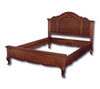 French Country bed in mahogany wood
