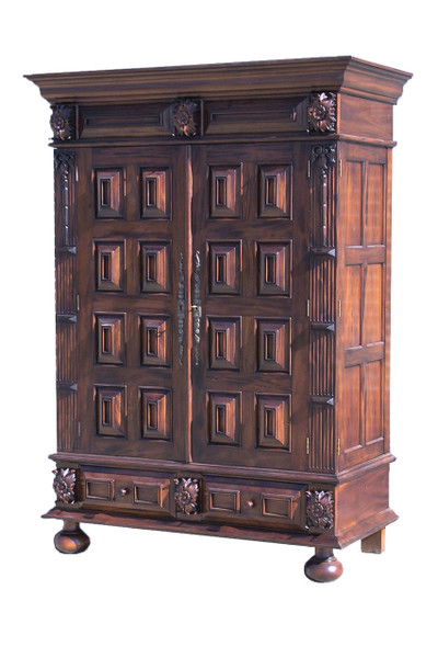 Large Antique Armoire in French Louis XIII style