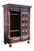 Double hinged armoire doors