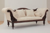 Victorian Sofa with camel back and high armrests