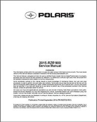 2015 RZR 900 Service Manual PDF Download