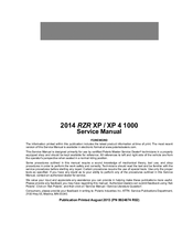 2014 RZR XP 1000 Service Manual PDF Download