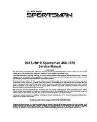 2017-2019 Polaris Sportsman 450/ 570 Service Manual