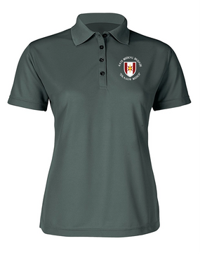 44th Medical Brigade Ladies Embroidered Moisture Wick Polo Shirt (C)