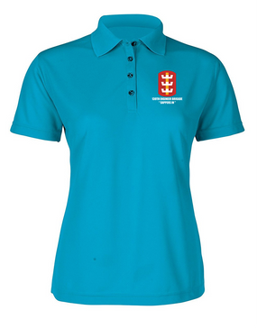 130th Engineer Brigade Ladies Embroidered Moisture Wick Polo Shirt