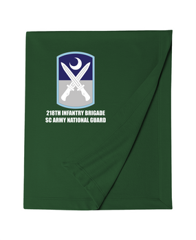 218th Infantry Brigade Embroidered Dryblend Stadium Blanket