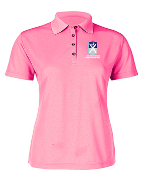 218th Infantry Brigade Ladies Embroidered Moisture Wick Polo Shirt