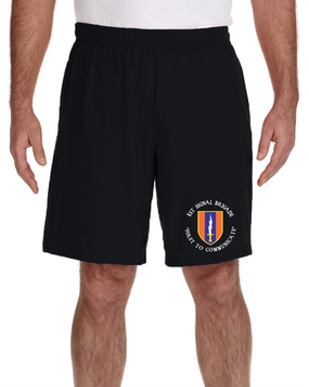 1st Signal Brigade Embroidered Gym Shorts  (C)