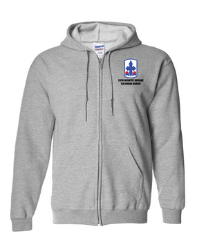 29th Infantry Brigade Embroidered Hooded Sweatshirt with Zipper