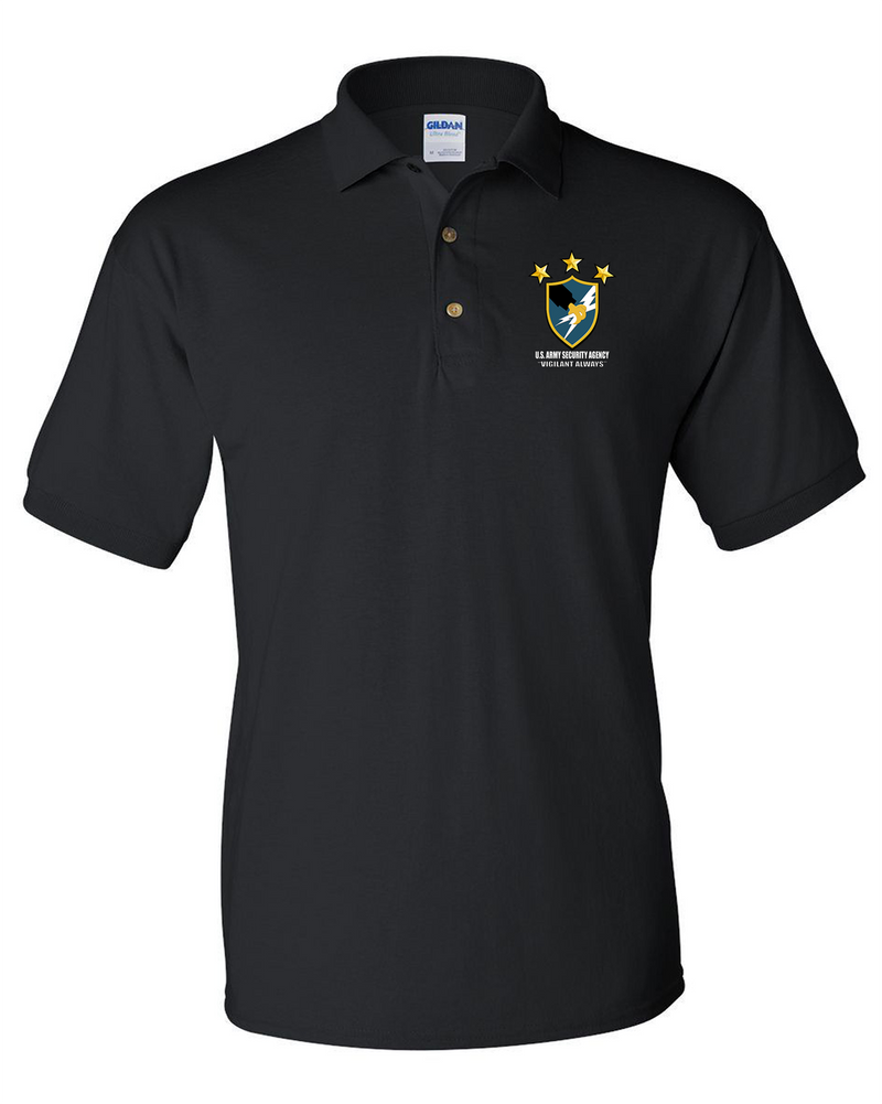 US Army Security Agency Embroidered Cotton Polo Shirt