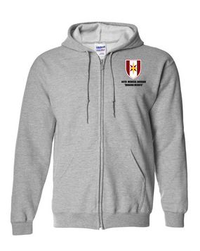 44th Medical Brigade Embroidered Hooded Sweatshirt with Zipper