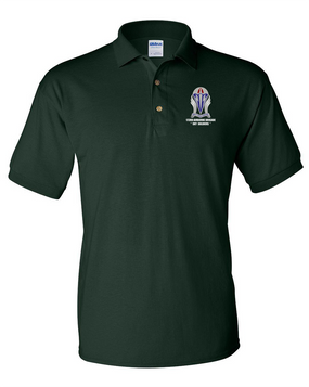 173rd Airborne Brigade "Crest" Embroidered Cotton Polo