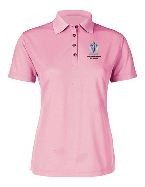 173rd Airborne "Crest"  Ladies Embroidered Moisture Wick Polo Shirt
