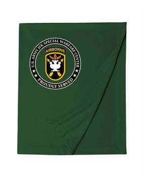 JFK Special Warfare Center Embroidered Dryblend Stadium Blanket-Proud