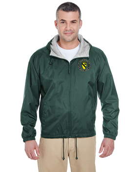 1st Cavalry Division (Airborne) Embroidered Fleece-Lined Hooded Jacket -Proud