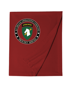 1st Special Operations Command Embroidered Dry-blend Stadium Blanket-Proud