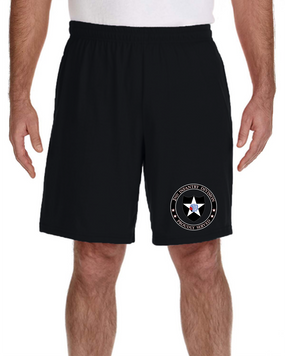 2nd Infantry Division Embroidered Gym Shorts-Proud