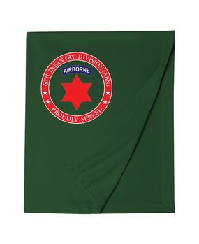 6th Infantry Division (Airborne) Embroidered Dryblend Stadium Blanket-Proud