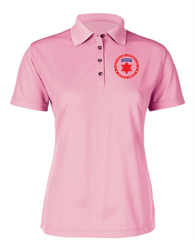 6th Infantry Division (Airborne) Ladies Embroidered Moisture Wick Polo Shirt -Proud