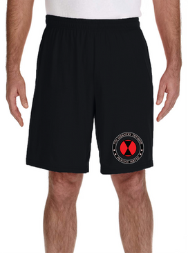 7th Infantry Division Embroidered Gym Shorts-Proud