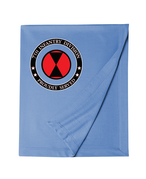 7th Infantry Division Embroidered Dryblend Stadium Blanket -Proud