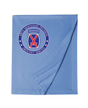 10th Mountain Division Embroidered Dryblend Stadium Blanket-Proud